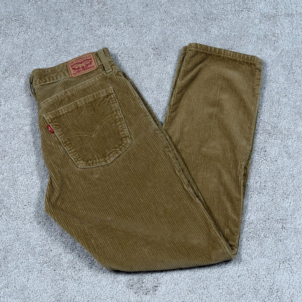 Levis Middy Straight Corduroy Pants Tan Brown Women's W28 L30